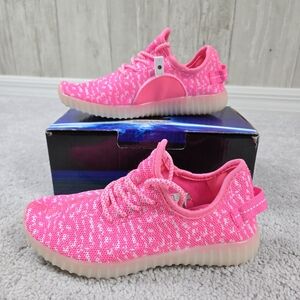 ATS LED Sneakers Youth Size 3 Light Up Shoes USB Charging Party Holiday